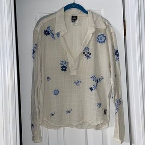 Versace Jeans Couture XL White Long Sleeve Top